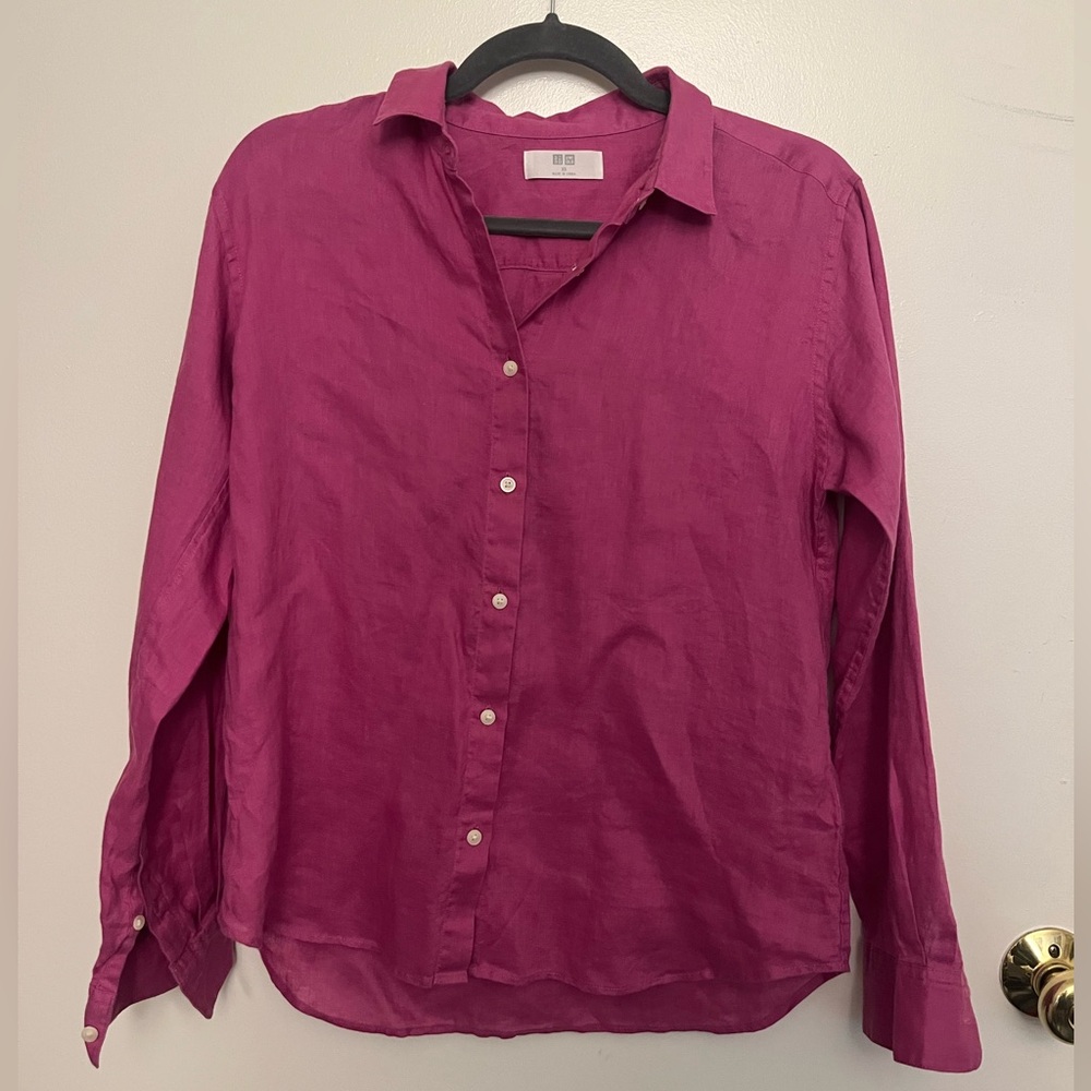 Uniqlo 100% linen button down shirt - XS